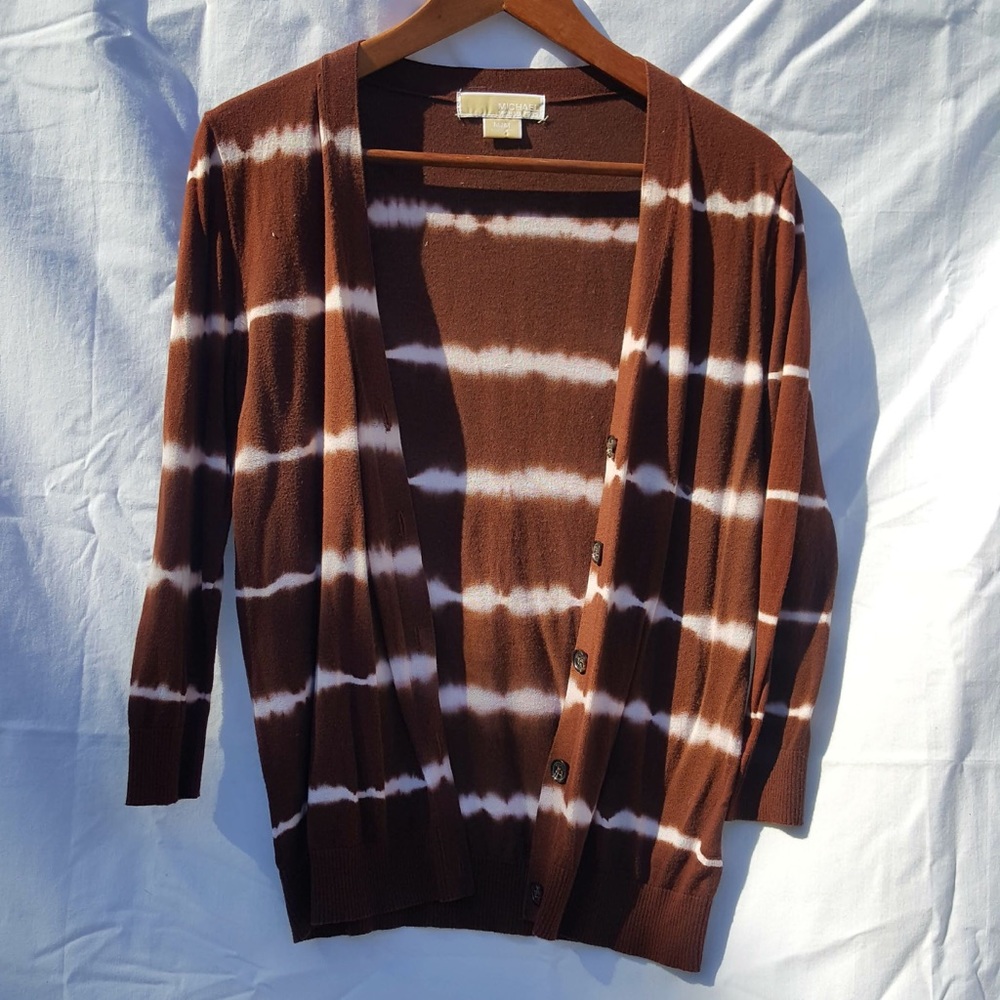 Women’s Brown Tiger Striped Michael Kors Cardigan